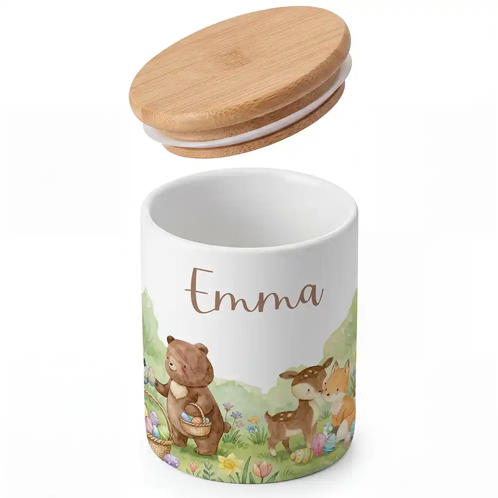 Personalisierte Keksdose Ostern BĂ€renfamilie - Detailansicht Motiv