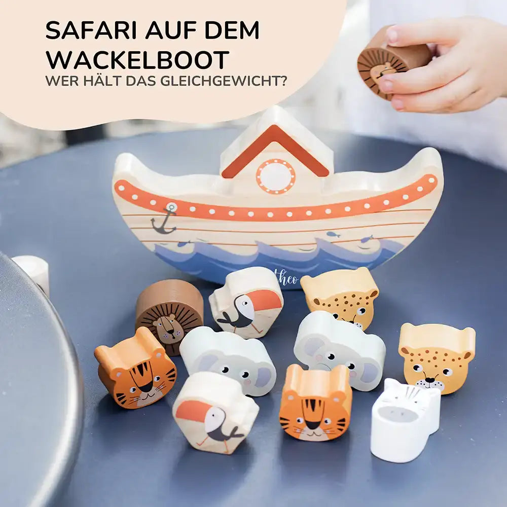 Arche Noah Balancespiel personalisiert mit Namen