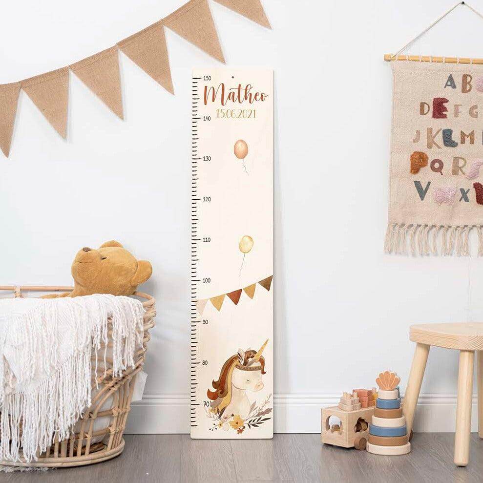 high-quality personalized growth chart with elephant boho