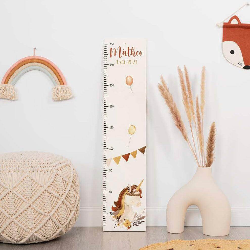custom growth chart with elefant boho design