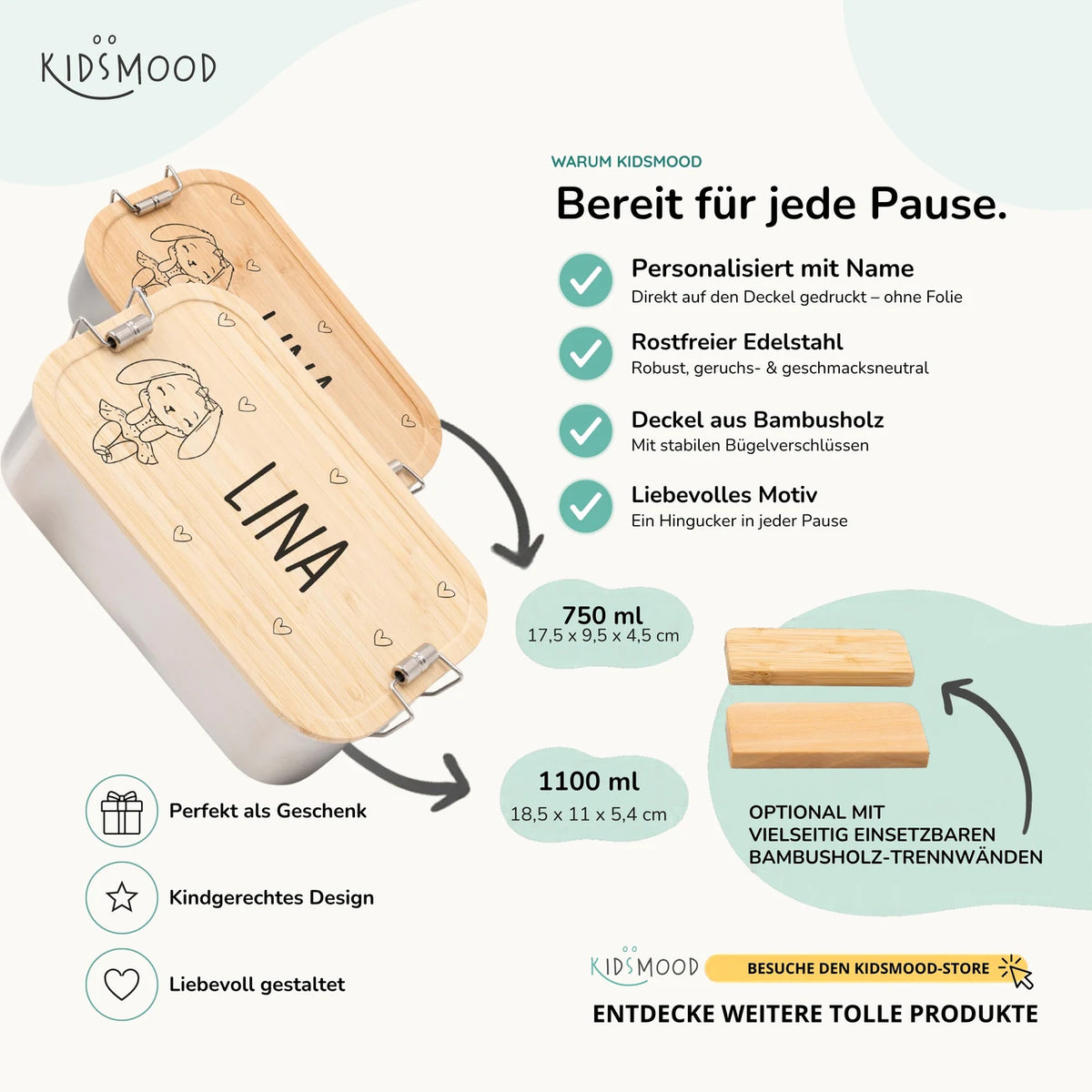 Brotdose personalisiert Häschen