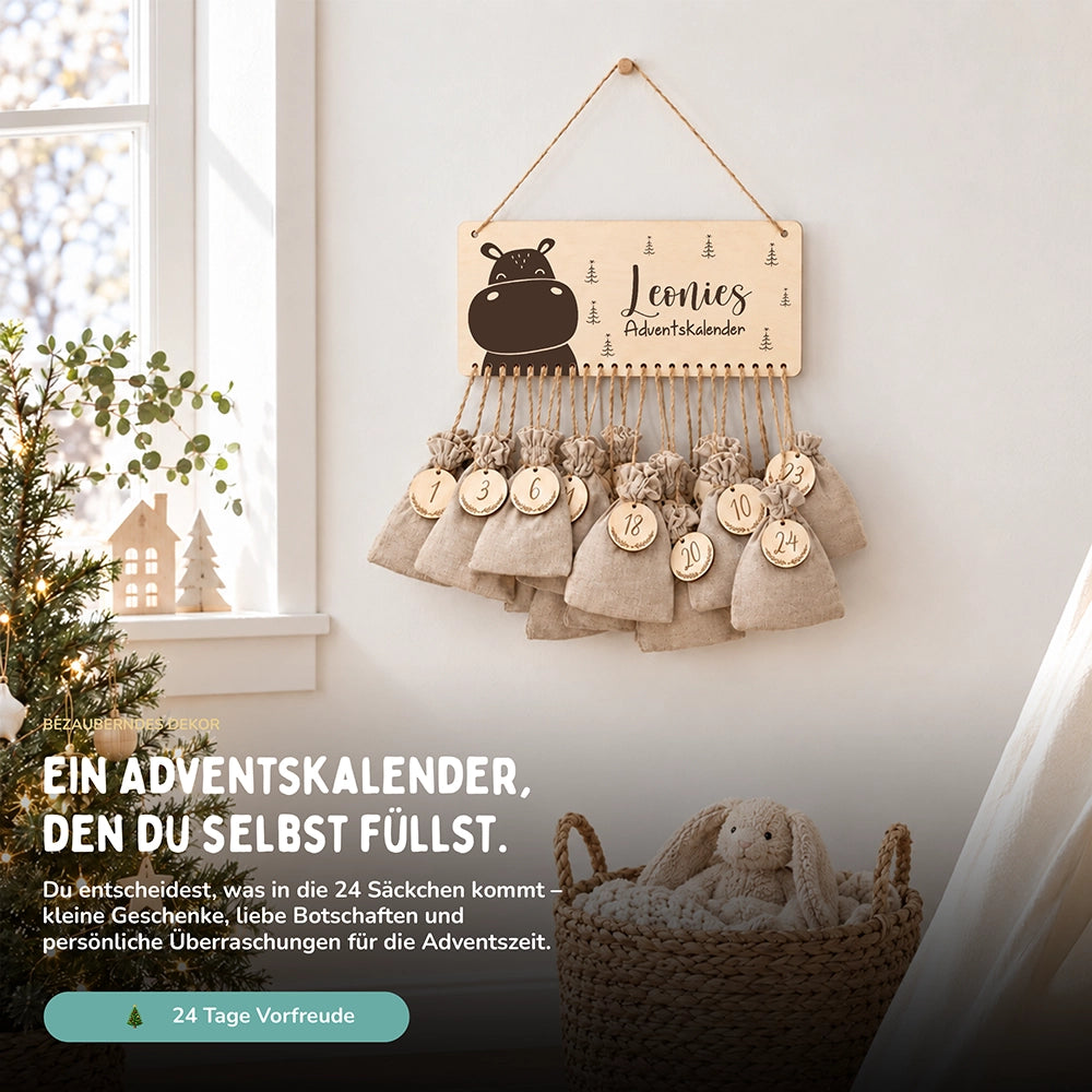 Adventskalender Kinder -  Nilpferd