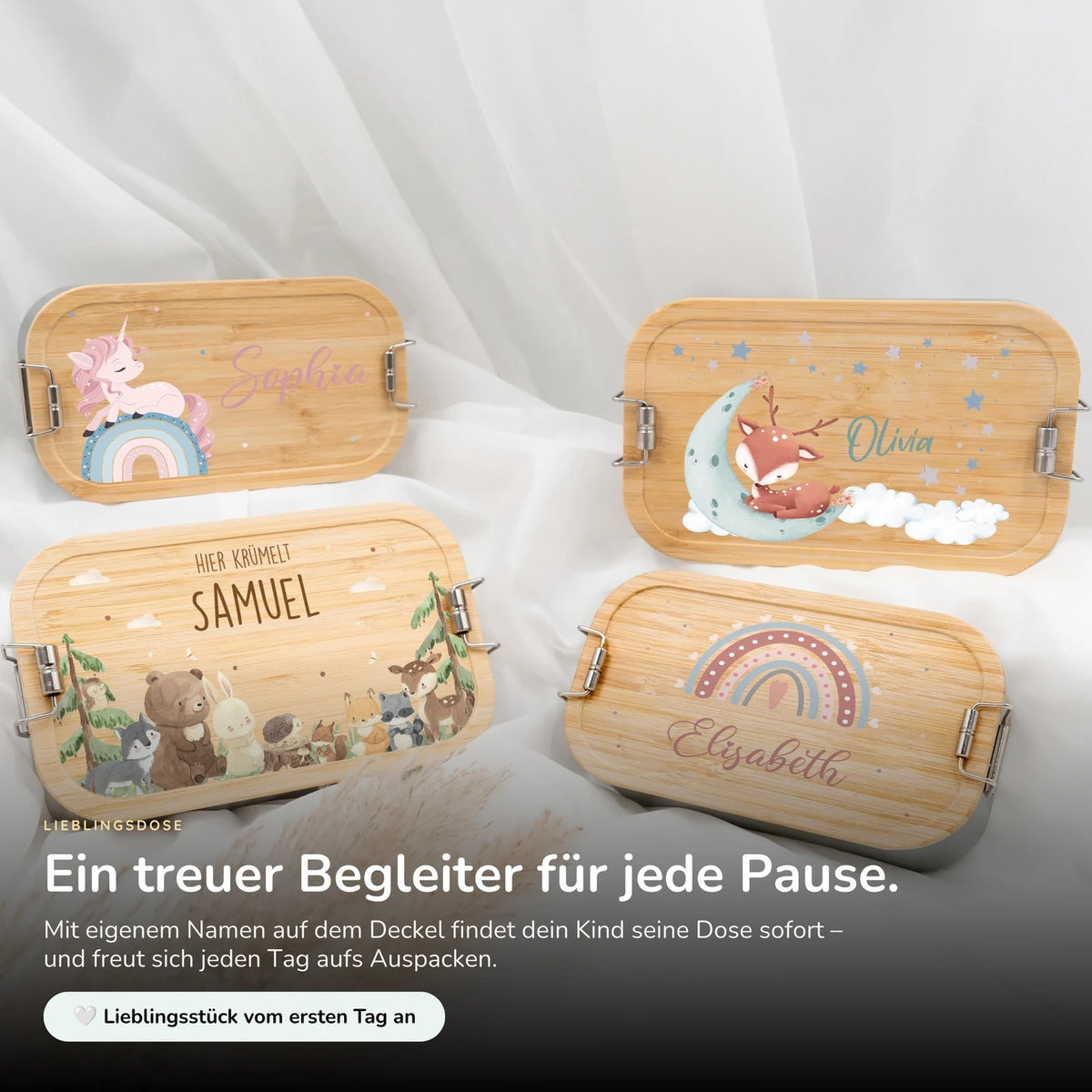 Brotdose Kinder personalisiert Baby Reh