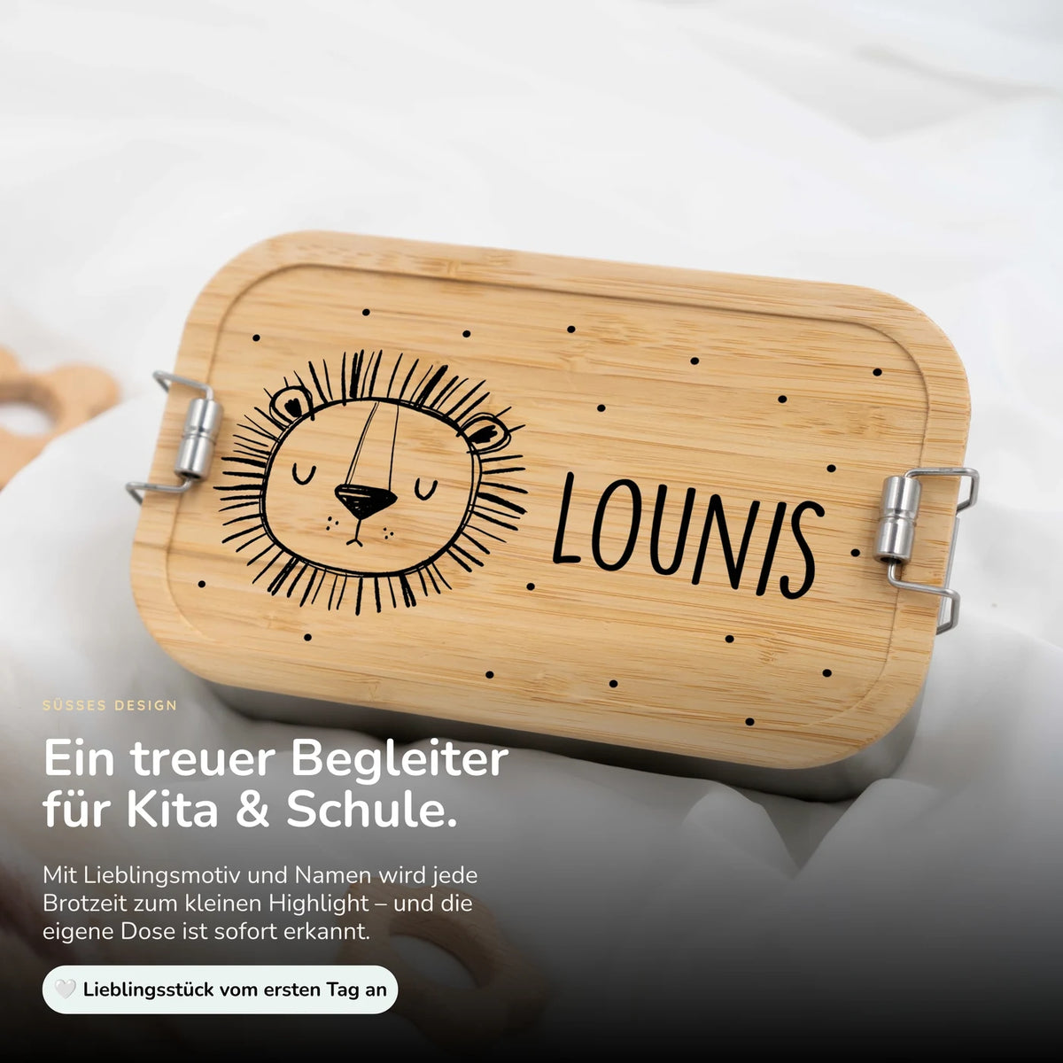 Brotdose personalisiert Löwenkopf