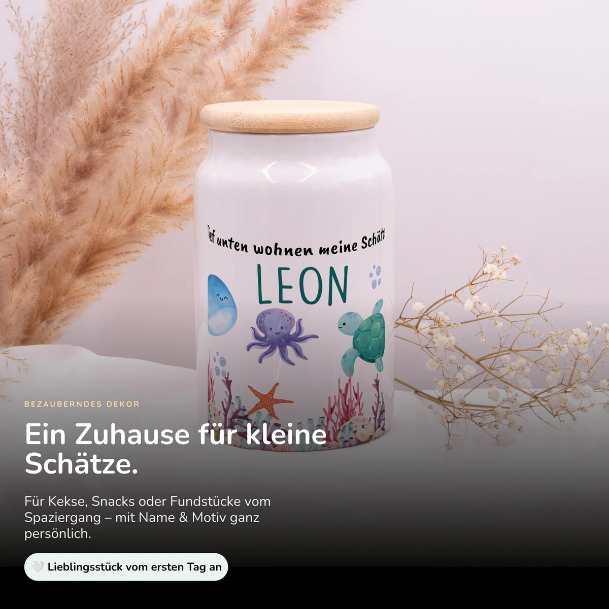Personalisierbare Keksdose mit Name - Unterwasserwelt