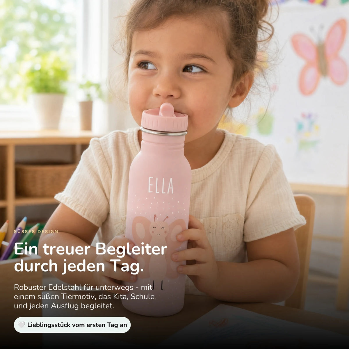 Trixie Trinkflasche Kinder personalisiert Schmetterling