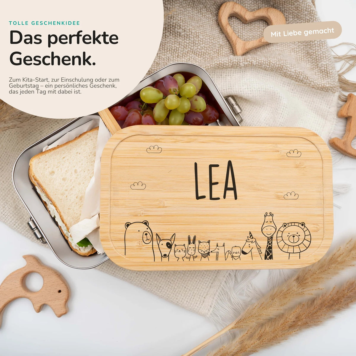 Brotdose Kinder personalisiert - Jungle