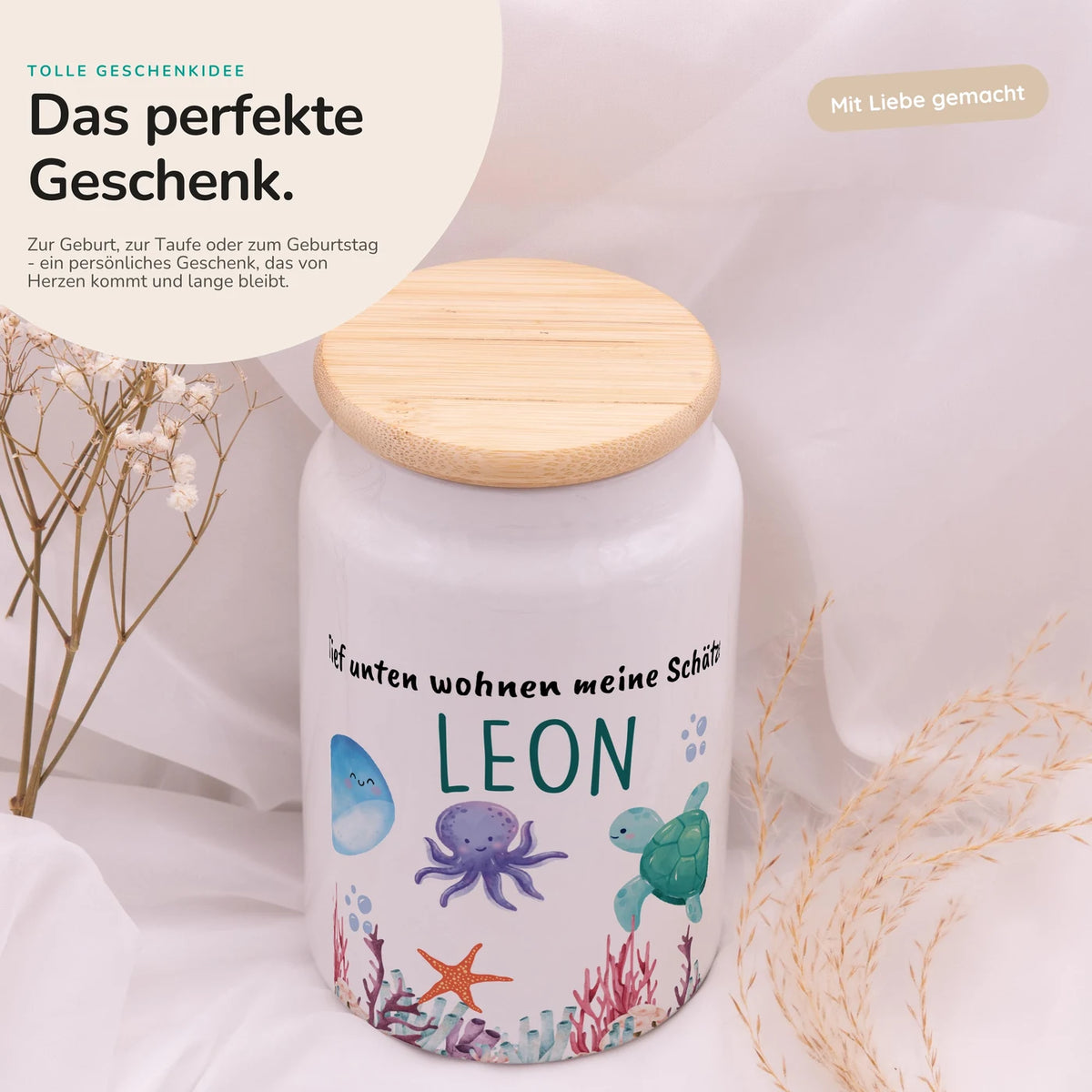 Personalisierbare Keksdose mit Name - Unterwasserwelt