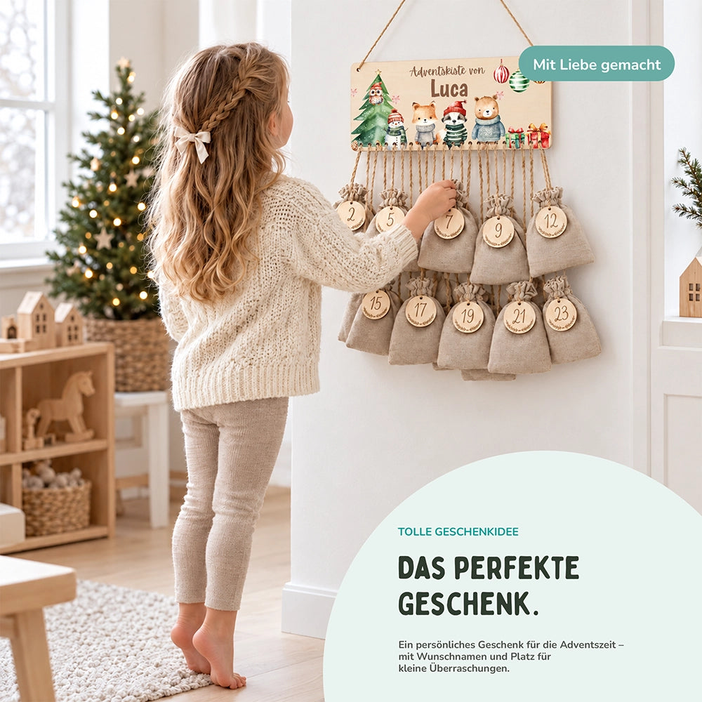 Personalisierter Adventskalender Weihnachtsglück