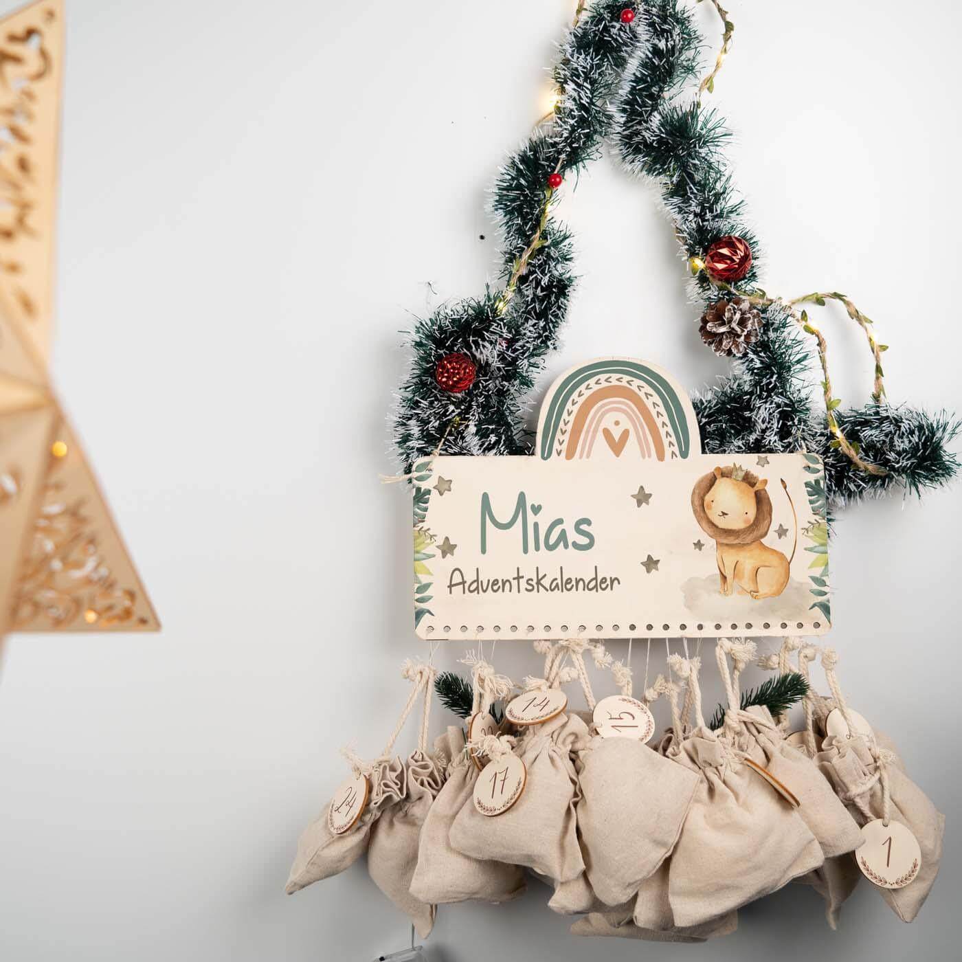 high-quality personalized lion advent calendar