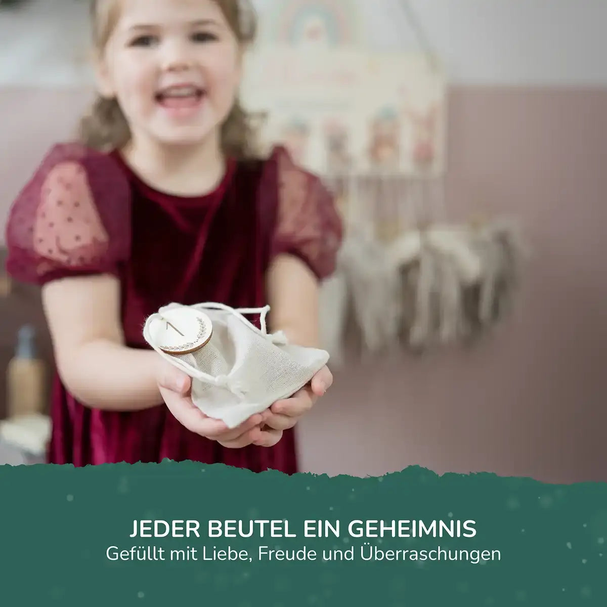 Personalisierbarer Adventskalender farbig - Weihnachten