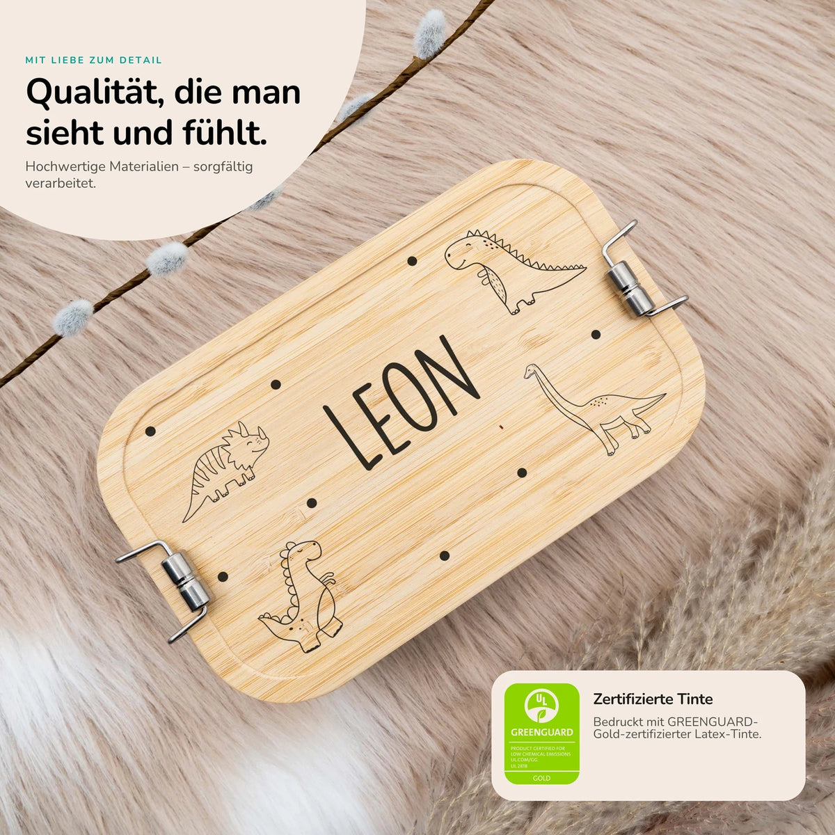Brotdose personalisiert Dino