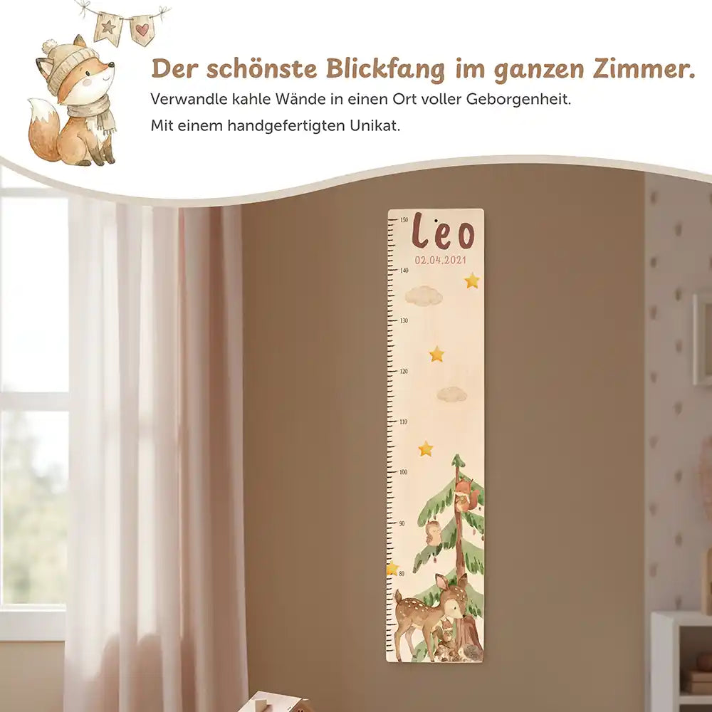 Messlatte Kinder Holz & Aluverbund - Reh