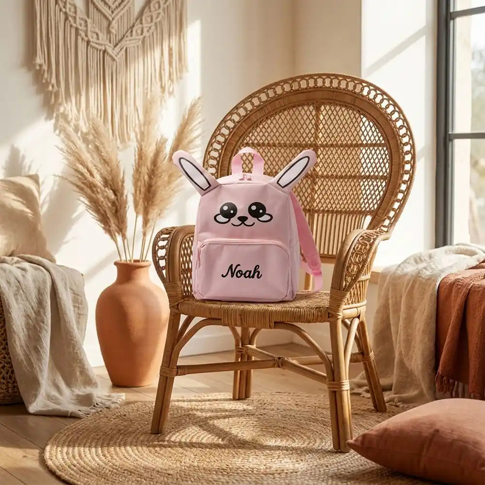 Personalisierter Kinderrucksack Hase, für Vorschule und Alltag