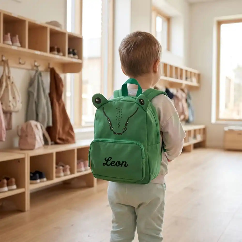 Personalisierter Kinderrucksack Krokodil, für Vorschule und Alltag