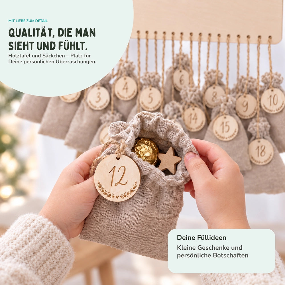 Personalisierbarer Adventskalender farbig - Niedlicher Löwe