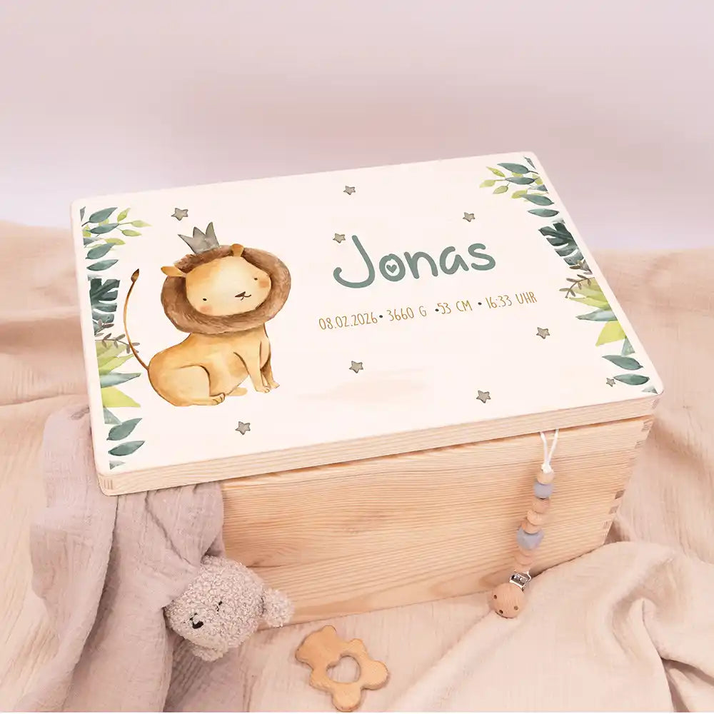 Erinnerungsbox Baby - Jungle Löwe