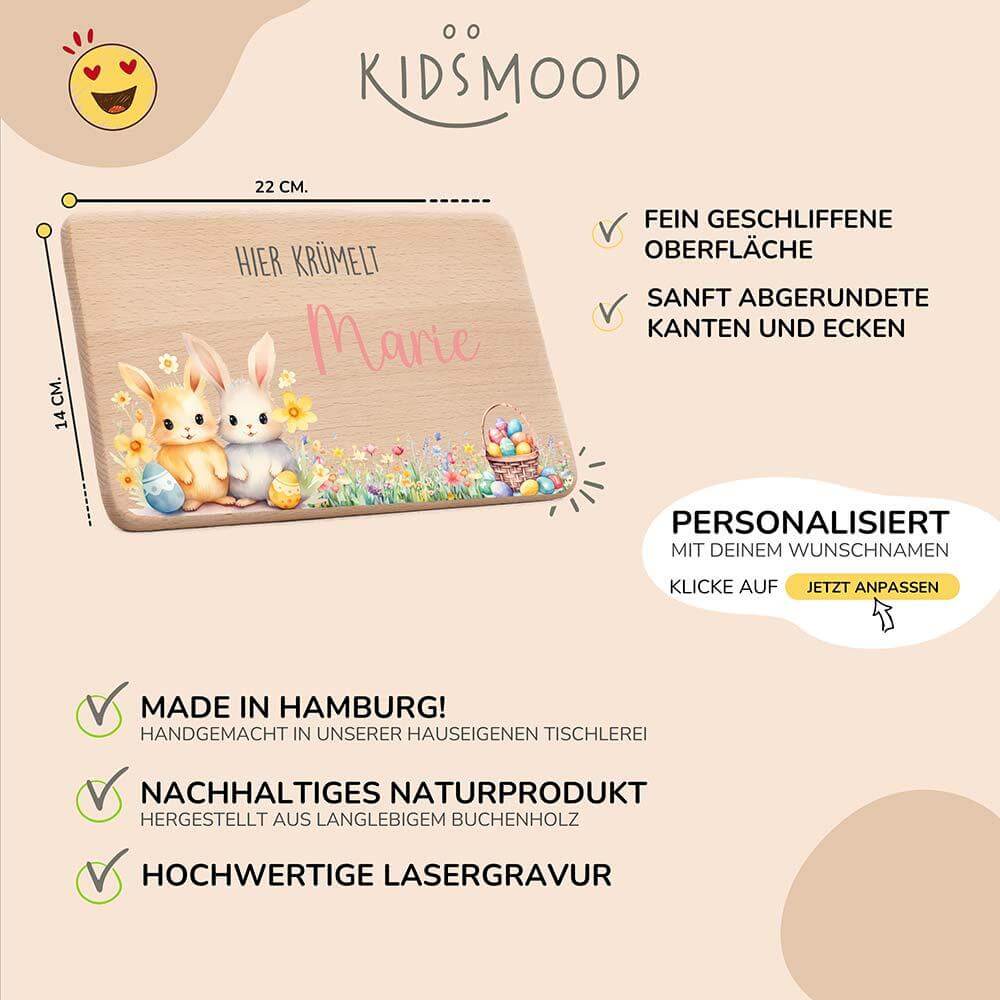 detailansicht der gravur auf dem frühstücksbrettchen