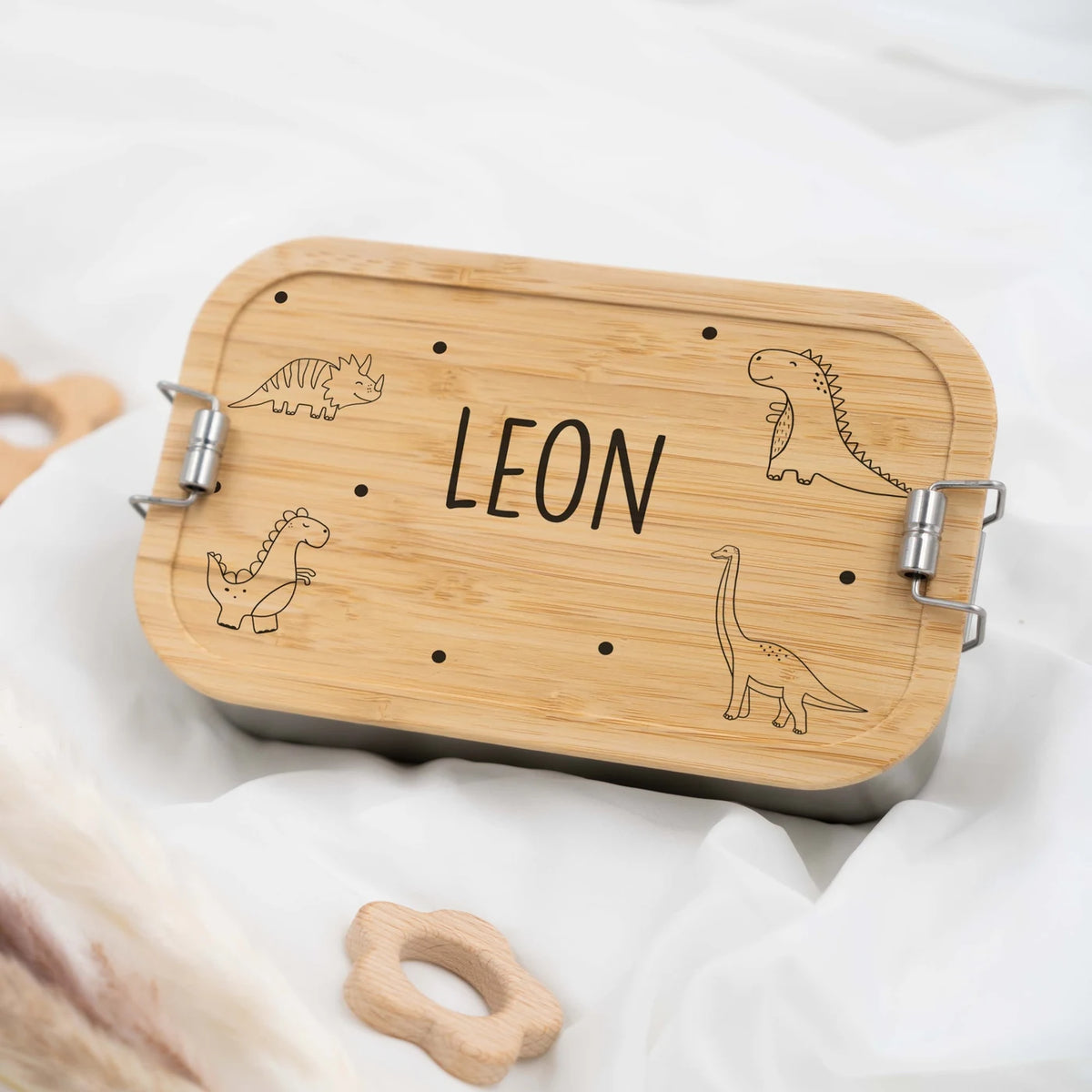 Brotdose personalisiert Dino