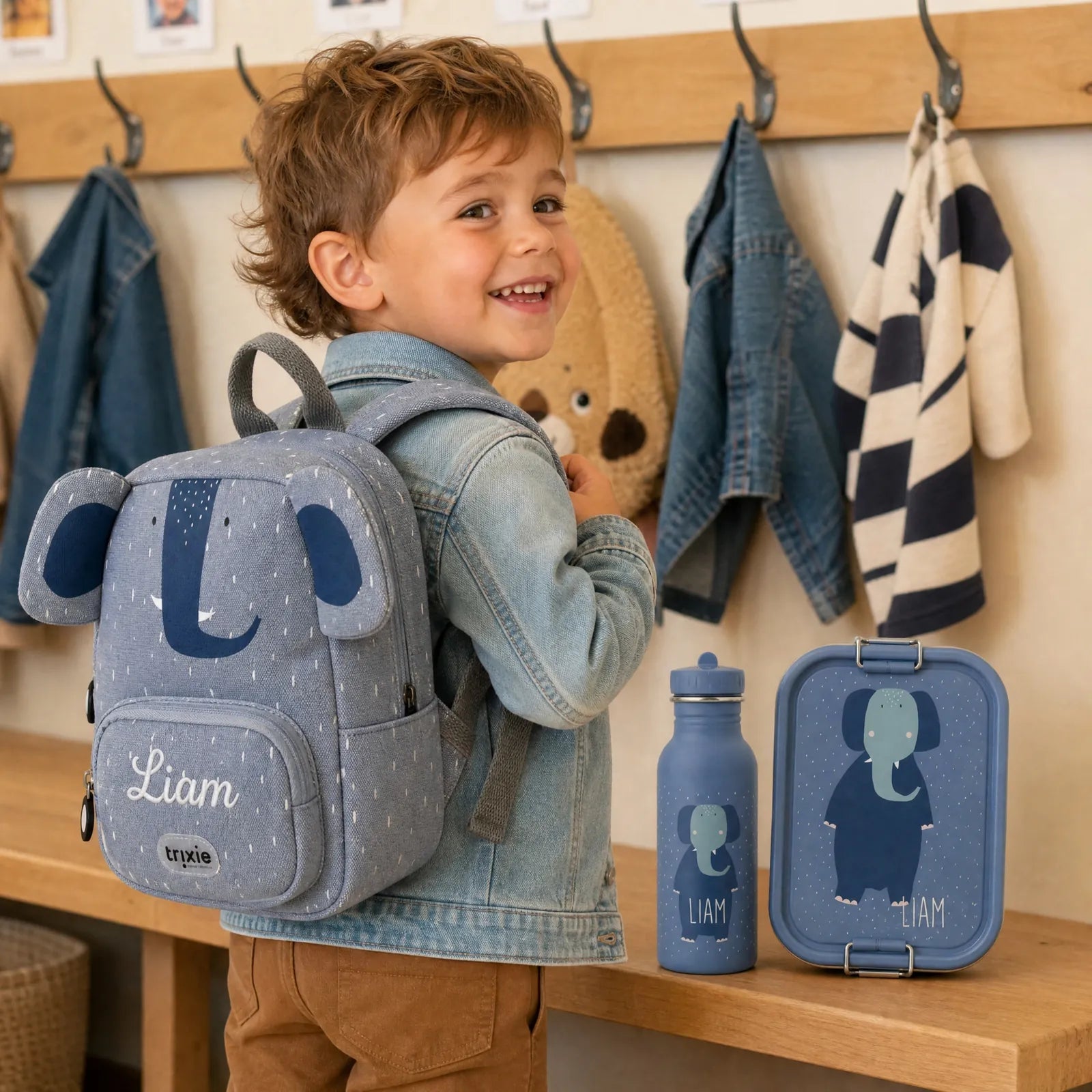 Trixie Kindergarten Set Elefant, mit Wunschnamen für die Kita
