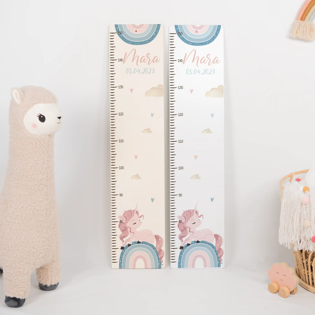 Messlatte Kinder Holz & Aluverbund - Einhorn