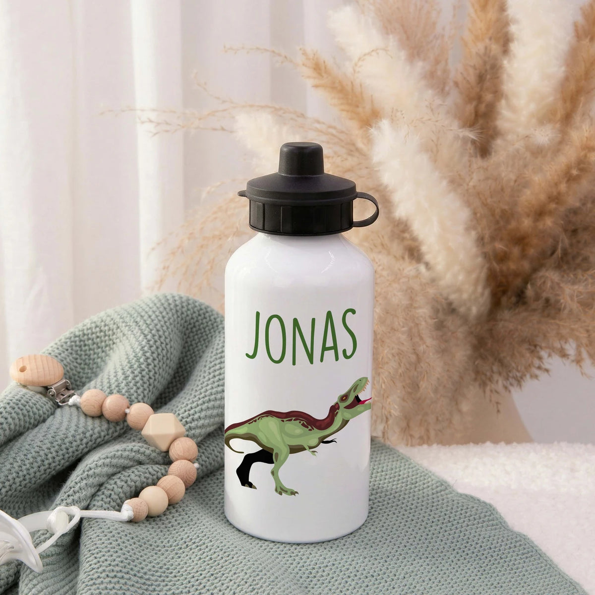 Personalisierte Trinkflasche Kinder – Dino T-Rex