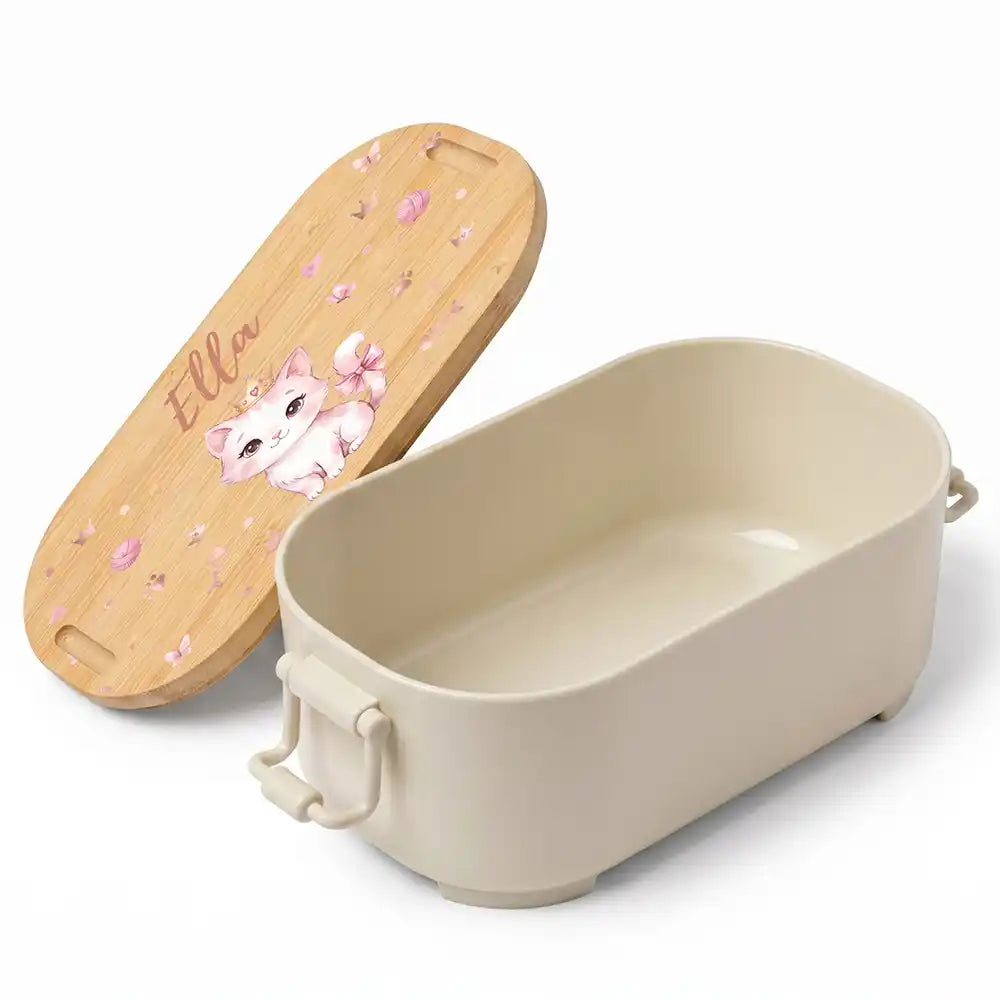 Brotdose Kinder personalisiert, Katze mit Krone