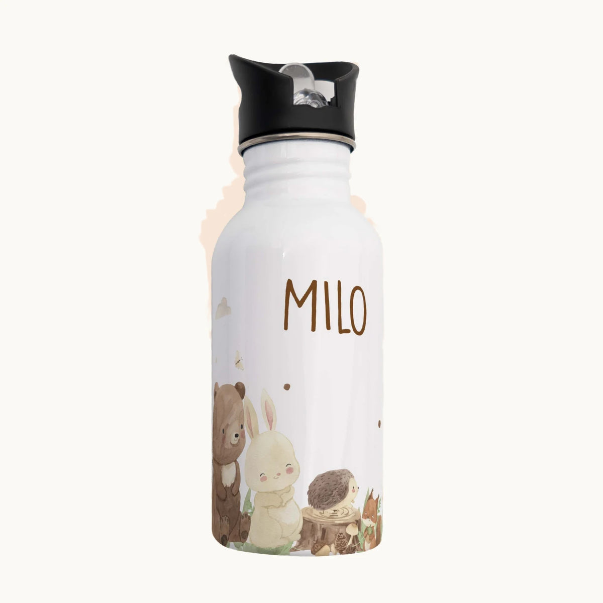 Trinkflasche Kinder Edelstahl - Waldtiere