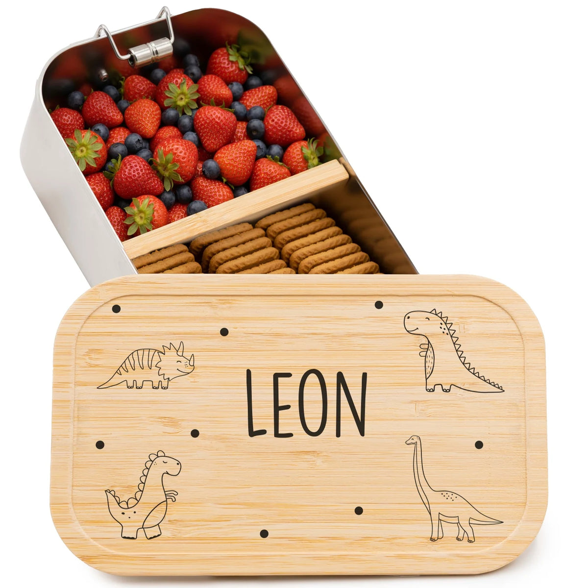 Brotdose personalisiert Dino