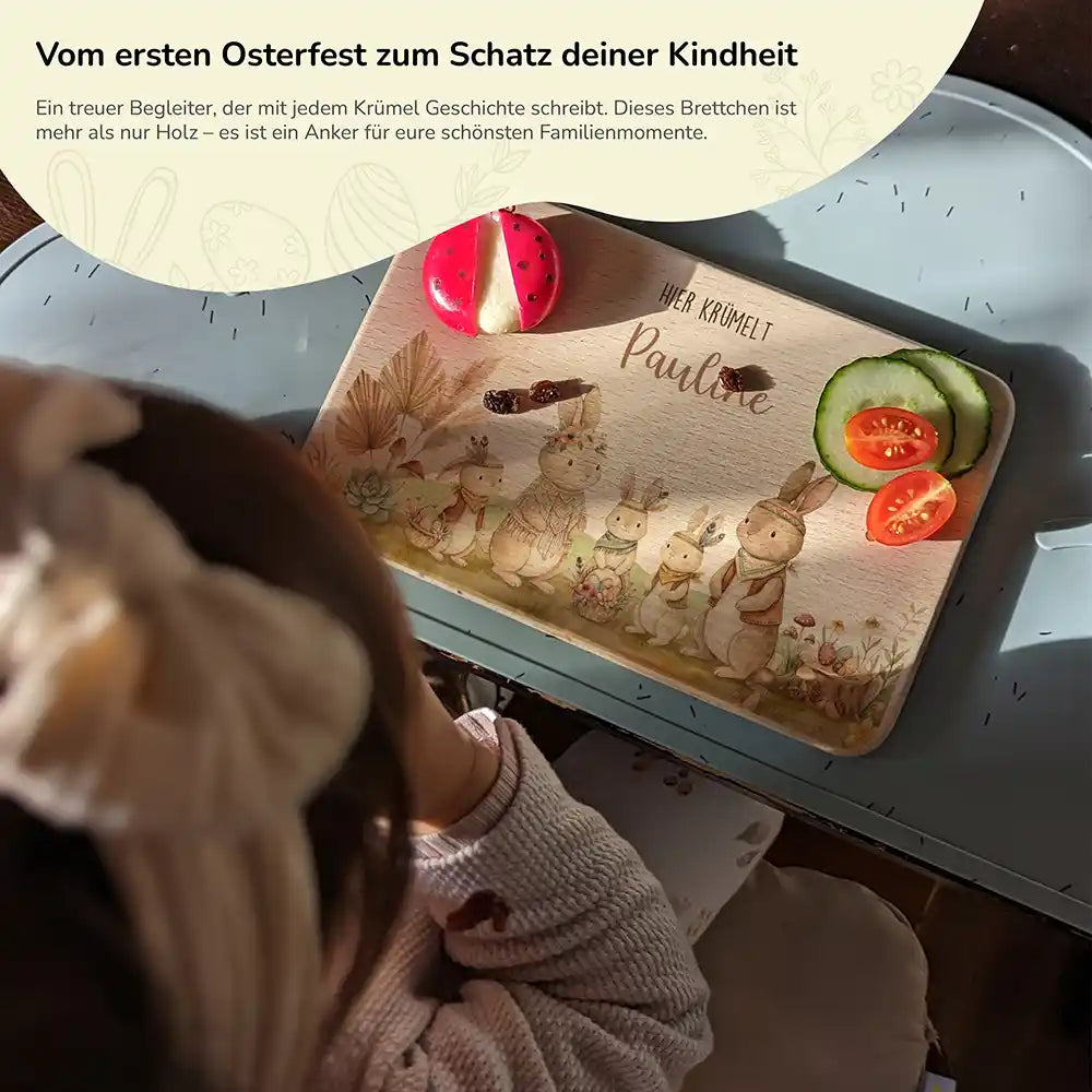 Frühstücksbrettchen Ostern - Osterhasen