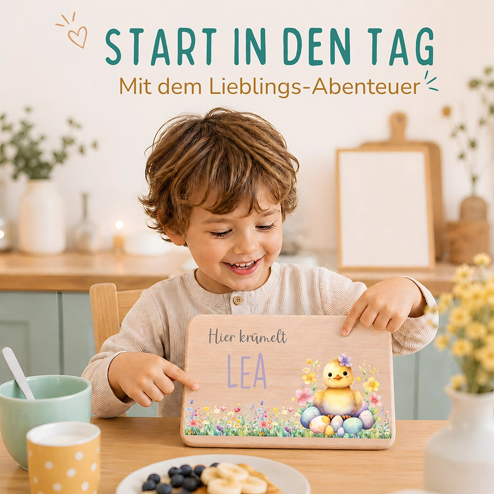 Frühstücksbrettchen Holz personalisiert