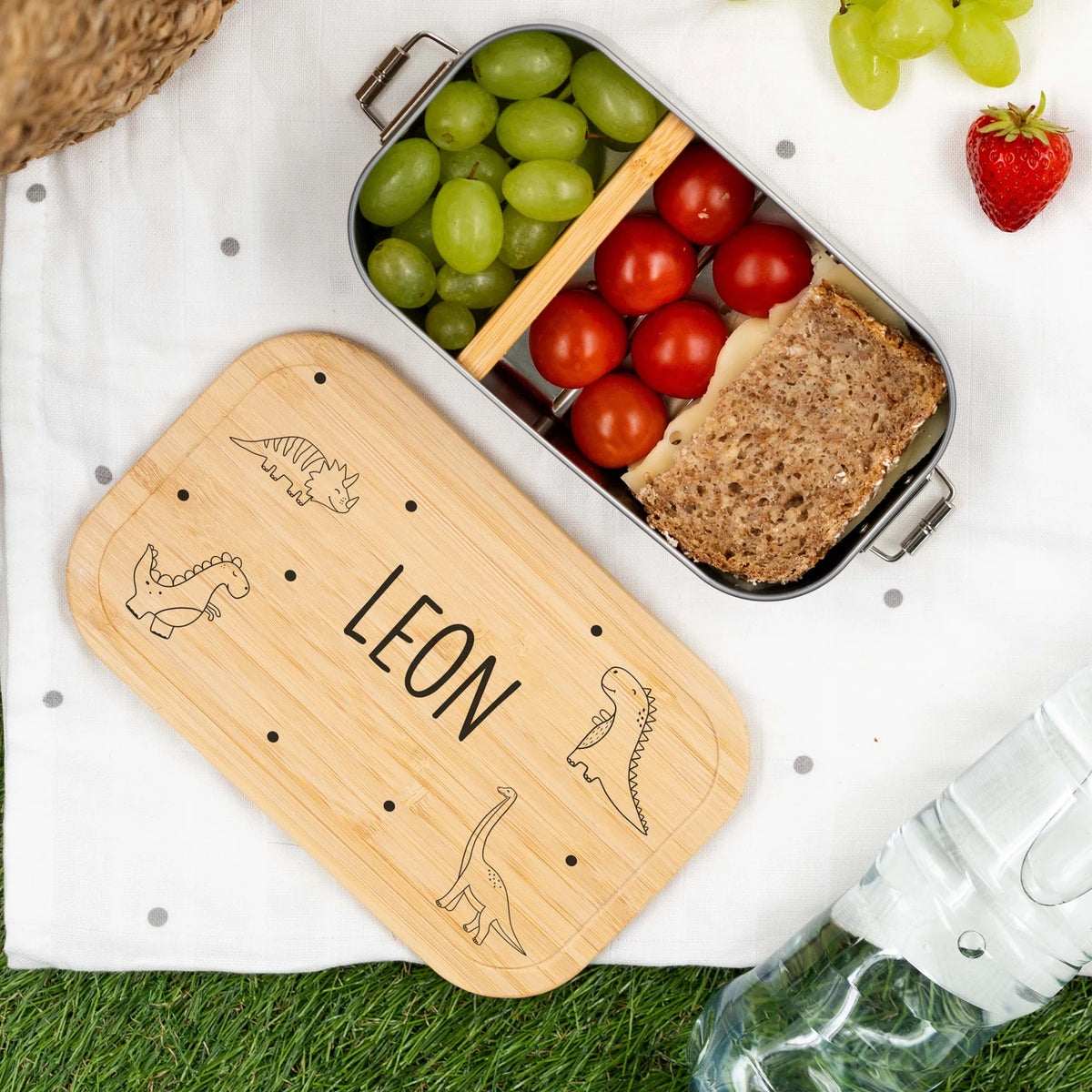 Brotdose personalisiert Dino
