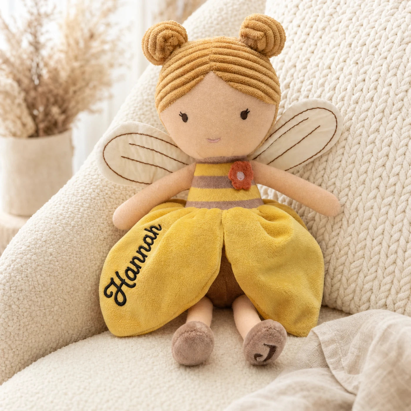 Jollein Stoffpuppe Fee Honig, Kuschelpuppe im Kinderzimmer