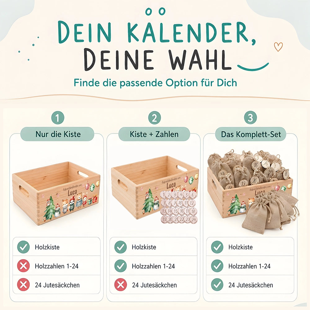 Personalisierter Adventskalender zum Befüllen - Weihnachtswunder