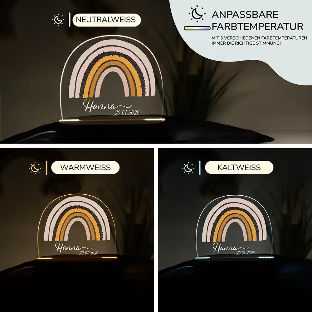 Kinderzimmer Bundle Regenbogen 3 Tonieregal + Nachtlicht