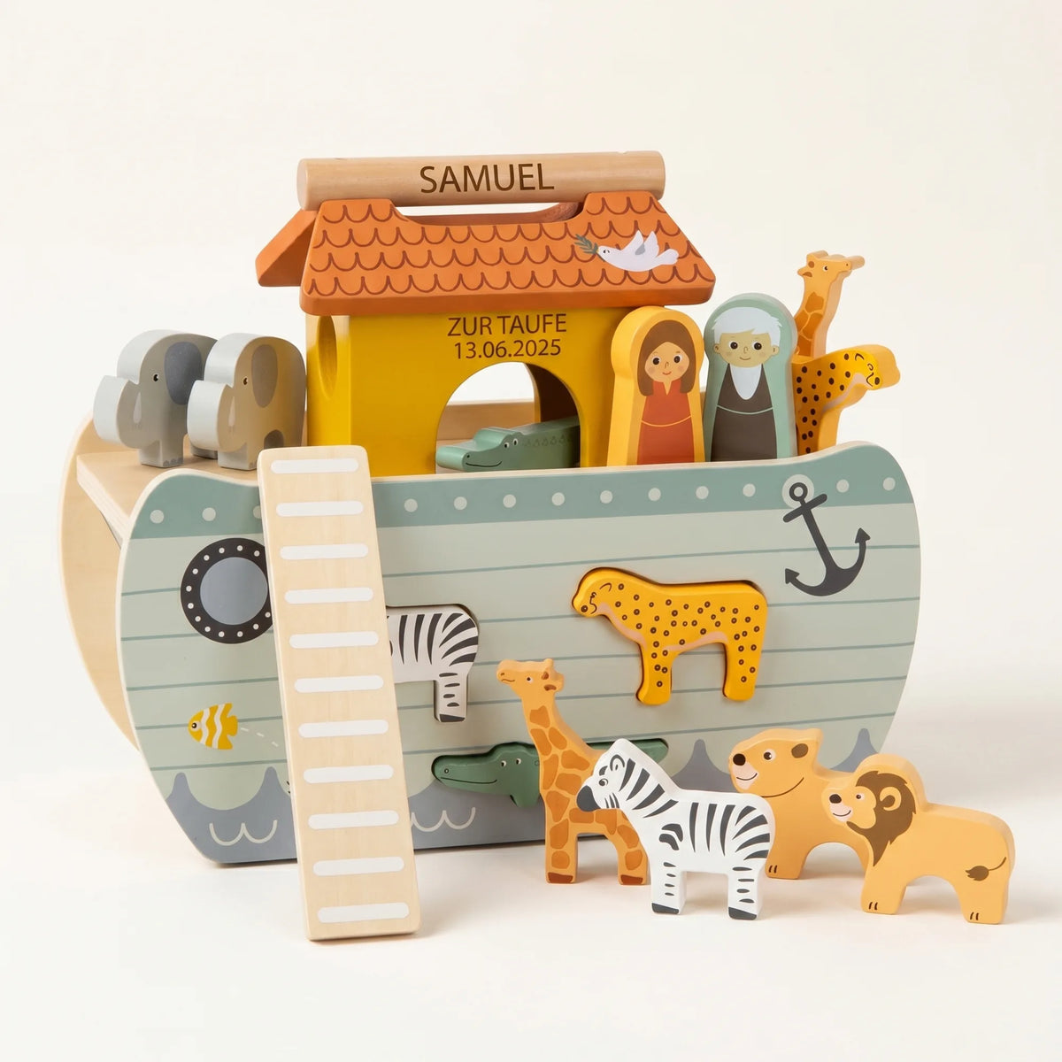 Arche Noah personalisiert zur Taufe mit Tierpaaren