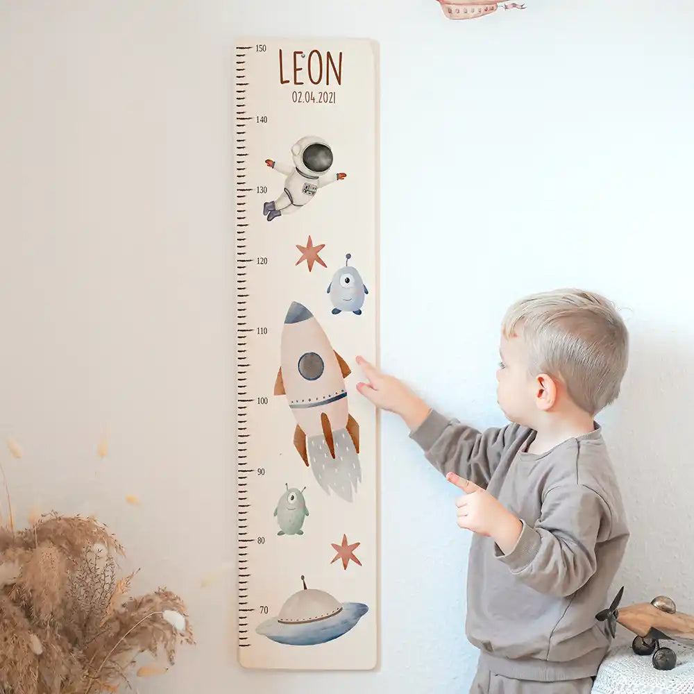 Messlatte Kinder Holz & Aluverbund - Astronaut