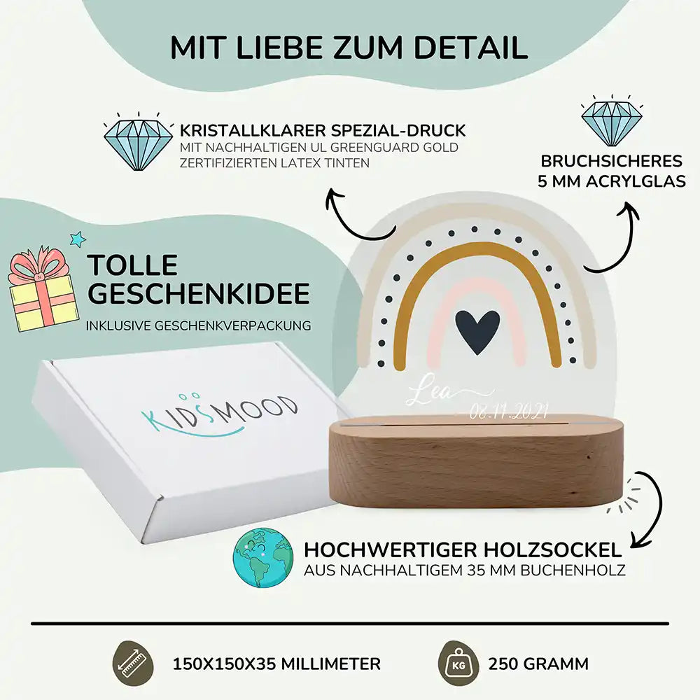 Kinderzimmer Bundle Regenbogen 2 Tonieregal + Nachtlicht