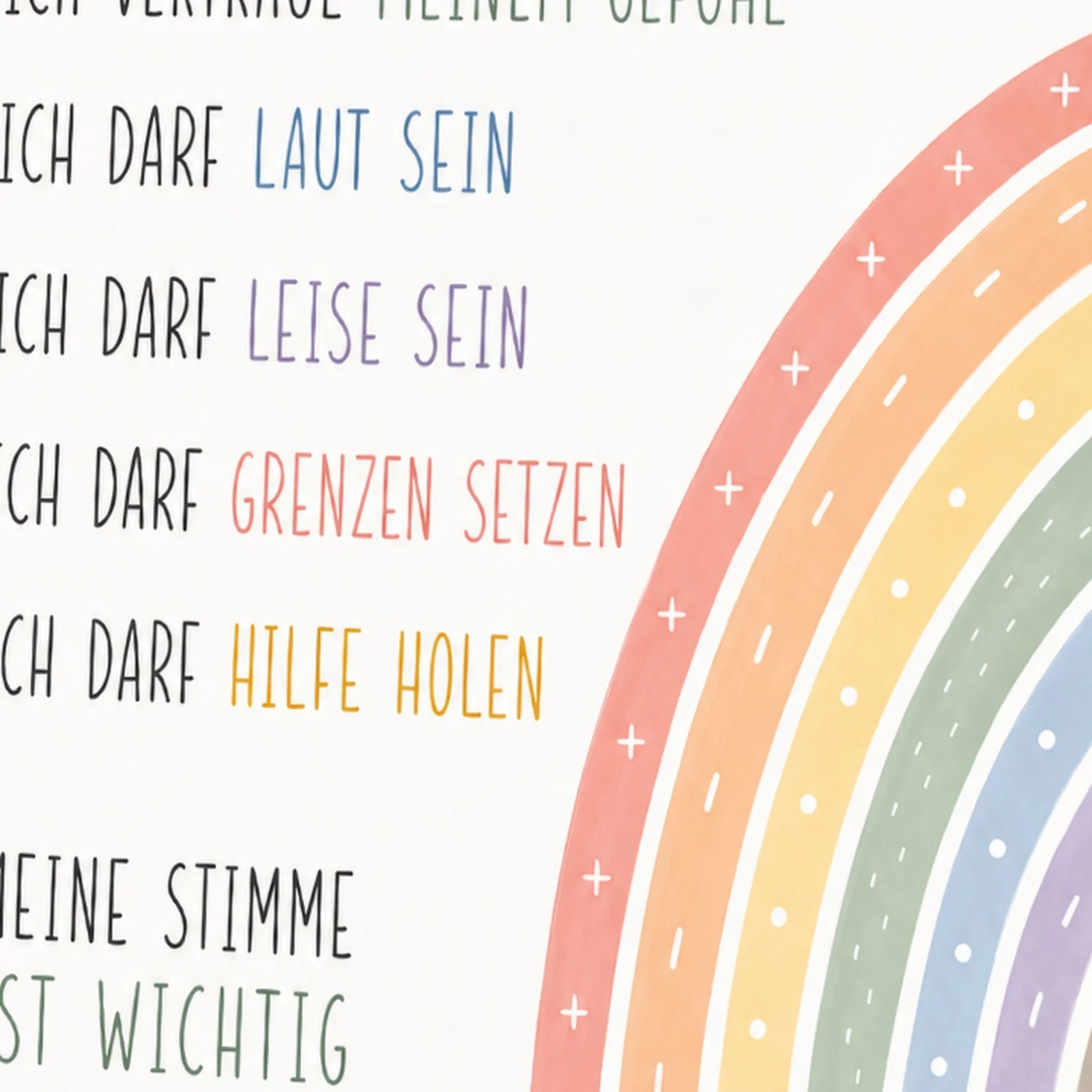 Affirmationsposter Kinderzimmer Minimal Meine Stimme, als Wandbild im Format 30 x 40 cm