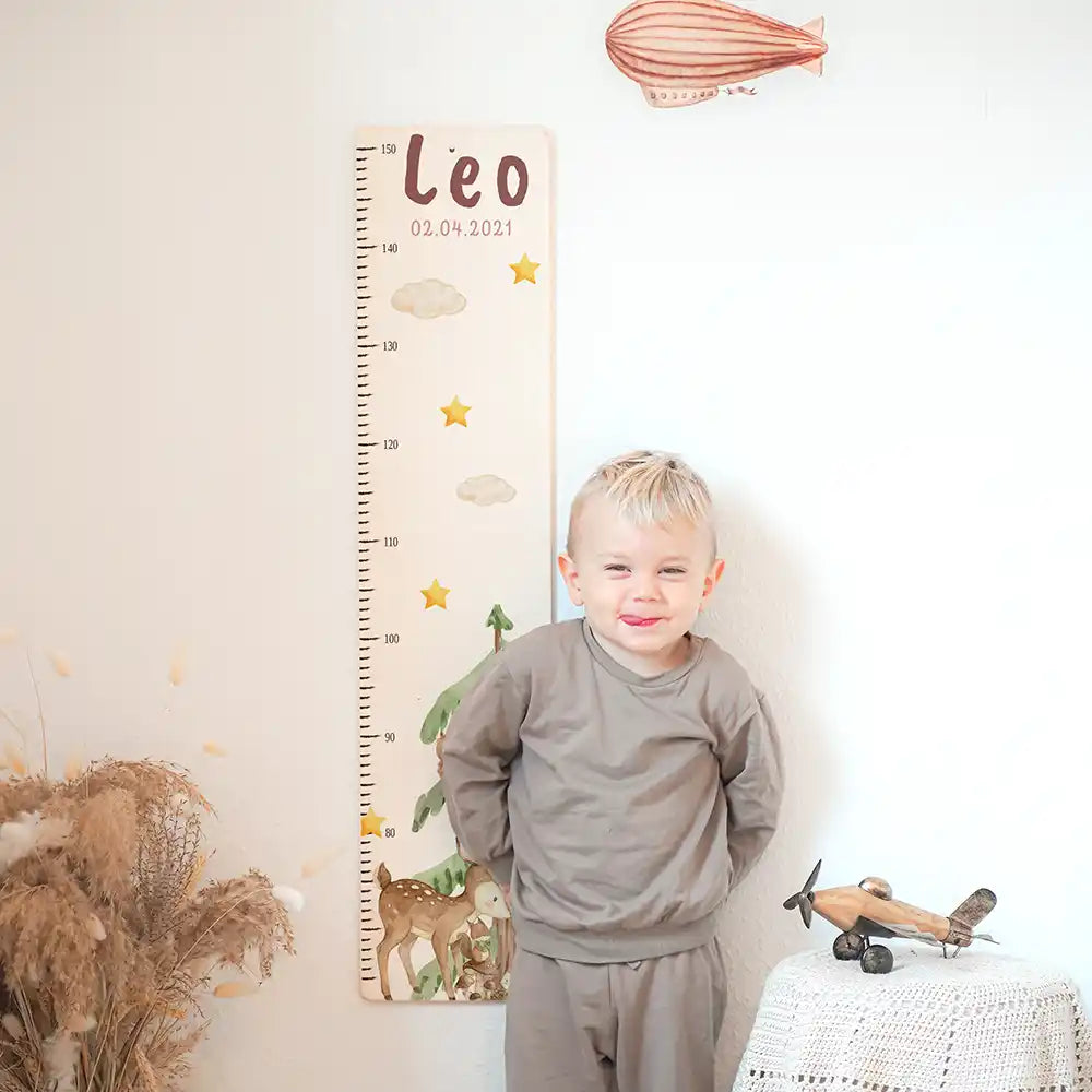 Messlatte Kinder Holz & Aluverbund - Reh