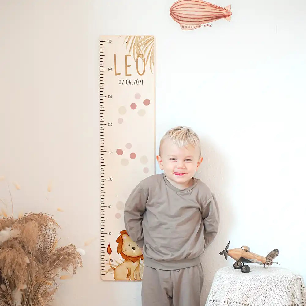 Messlatte Kinder Holz & Aluverbund - Löwe