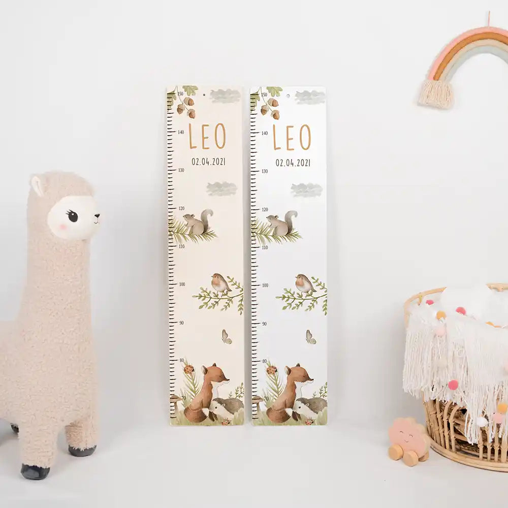 Messlatte Kinder Holz & Aluverbund - Tiere im Wald