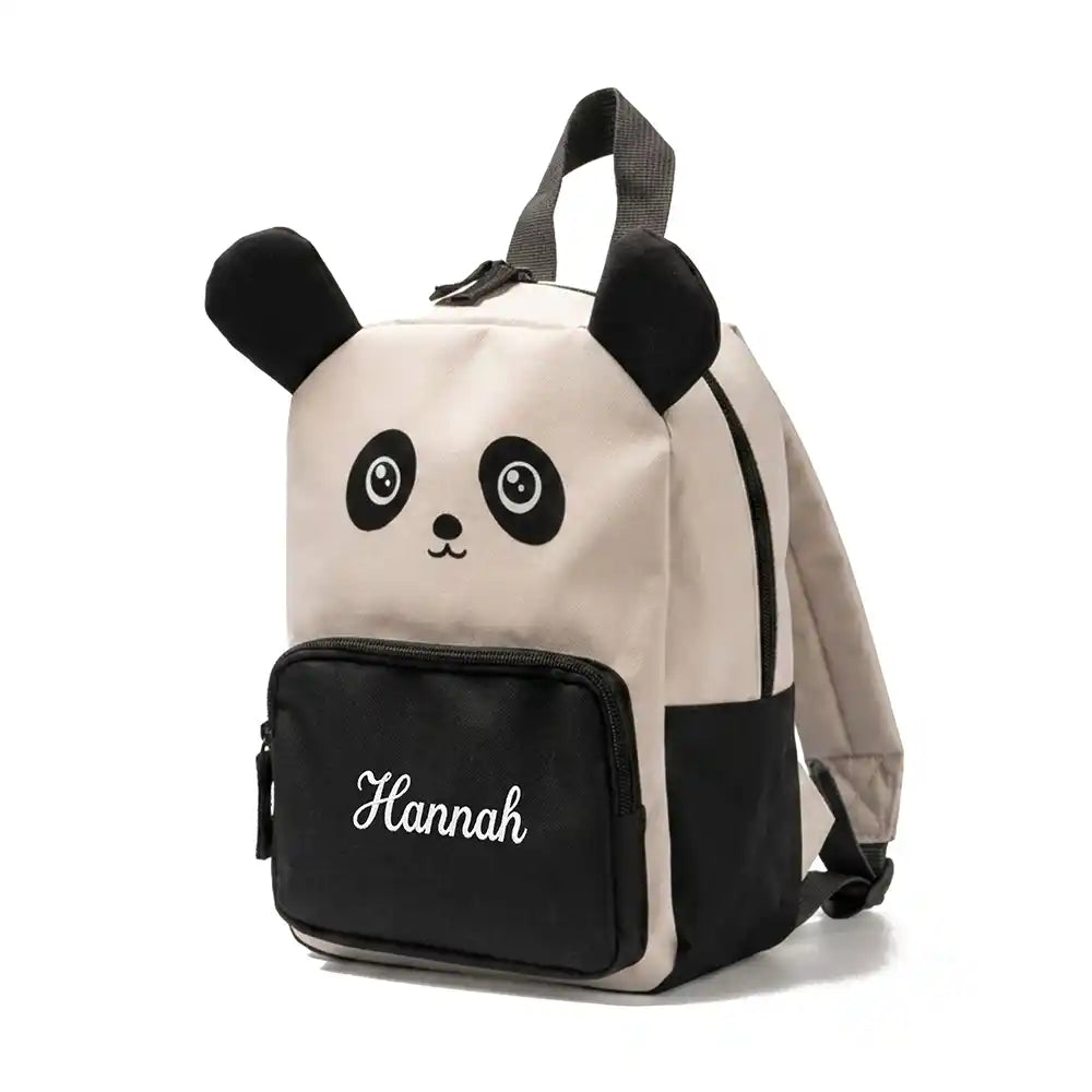 Personalisierter Kinderrucksack Panda, mit besticktem Wunschnamen