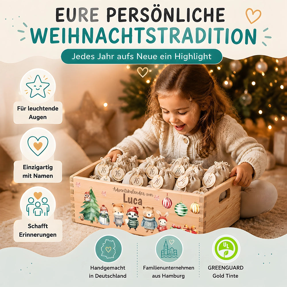 Personalisierter Adventskalender zum Befüllen - Weihnachtswunder