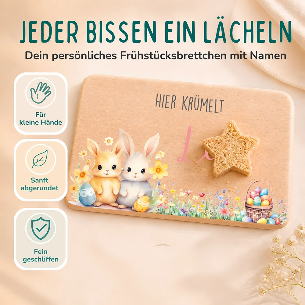 Frühstücksbrettchen Holz personalisiert