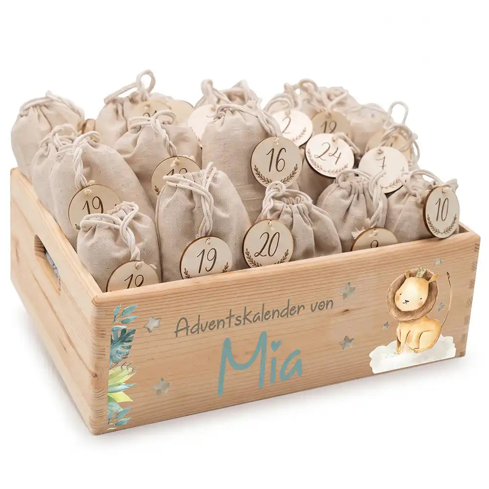 Personalisierter Adventskalender zum Befüllen - Löwe