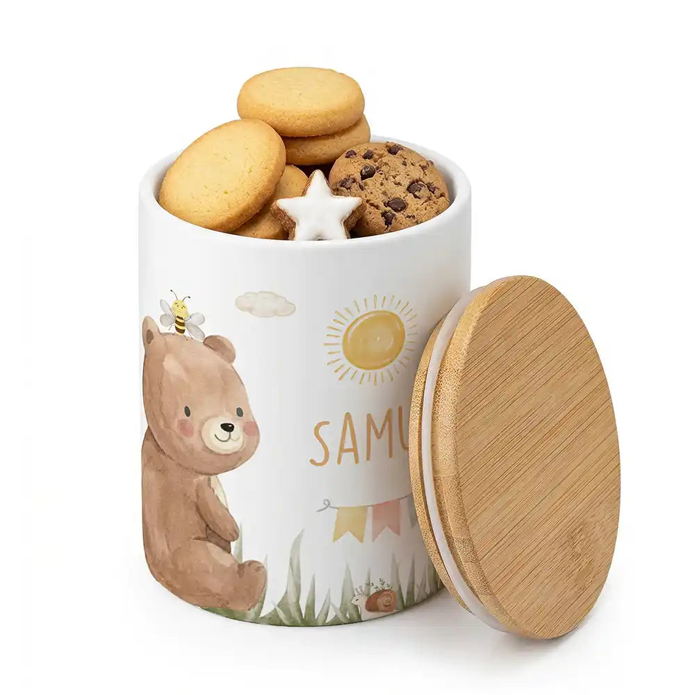 Keksdose, Zahnbürstenhalter, Stiftehalter - Bär Sommer 2-in-1