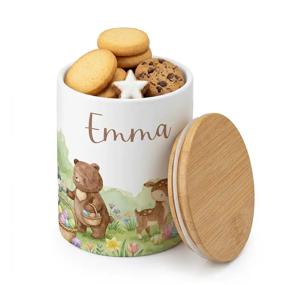 Keksdose, Zahnbürstenhalter, Stiftehalter - Ostern Bärenfamilie 2-in-1
