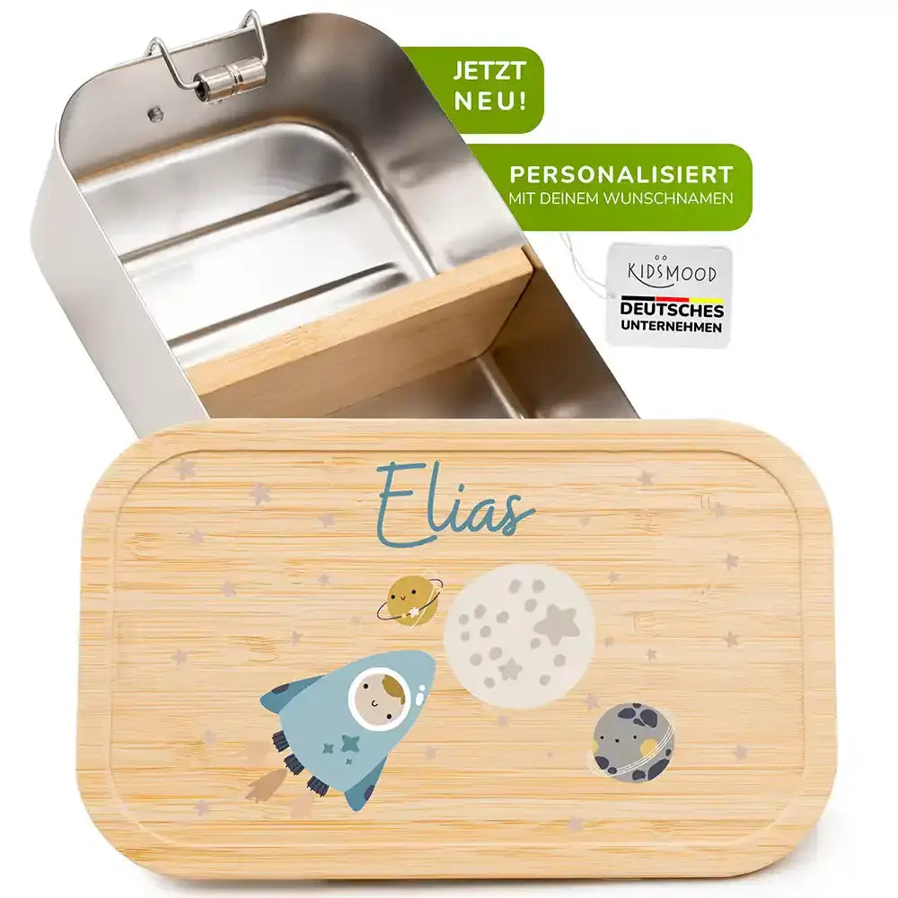 brotdose für kinder mit weltall gravur