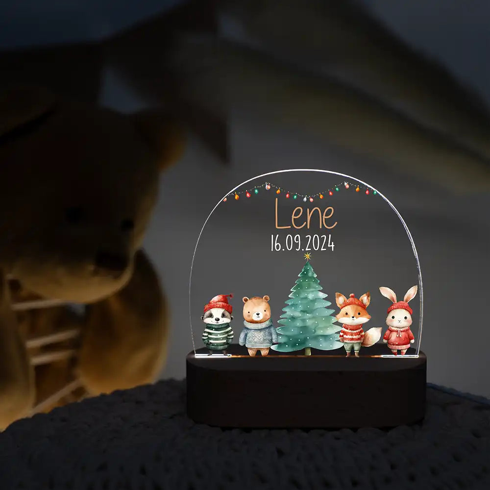 Nachtlicht Kinder personalisiert Weihnachten - Kleine Entdecker
